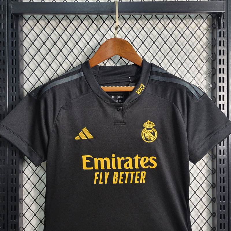 Camisa Real Madrid Feminina III 23/24 Adidas - Preta