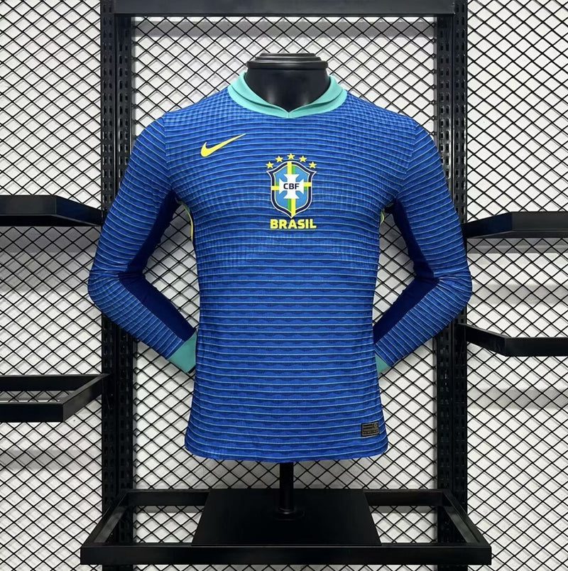 Camisa Manga Longa Seleção Brasil II 2024/25 - Nike - Azul