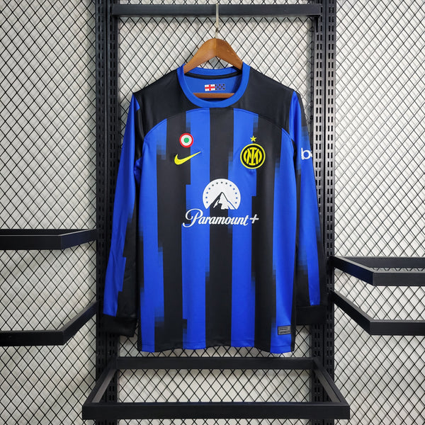 Camisa Manga Longa Inter de Milão I 23/24 Nike - Azul e Preto