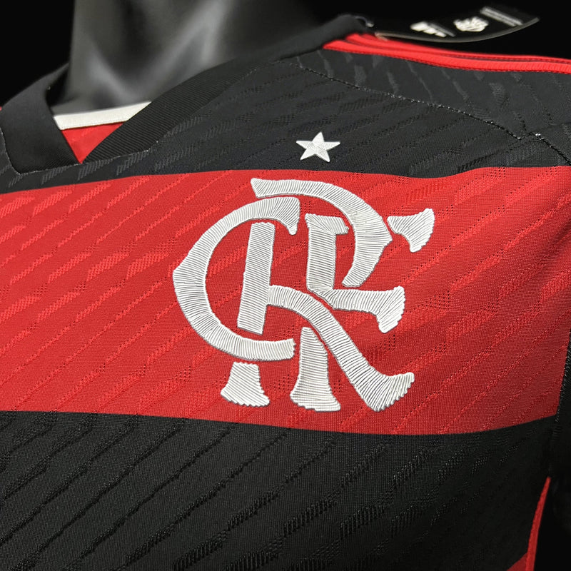 Camisa Manga Longa Player Flamengo I 24/25 - Adidas - Vermelho e Preto