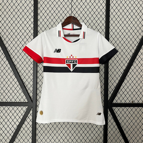 Camisa Feminina do São Paulo Home I 24/25 - Branco